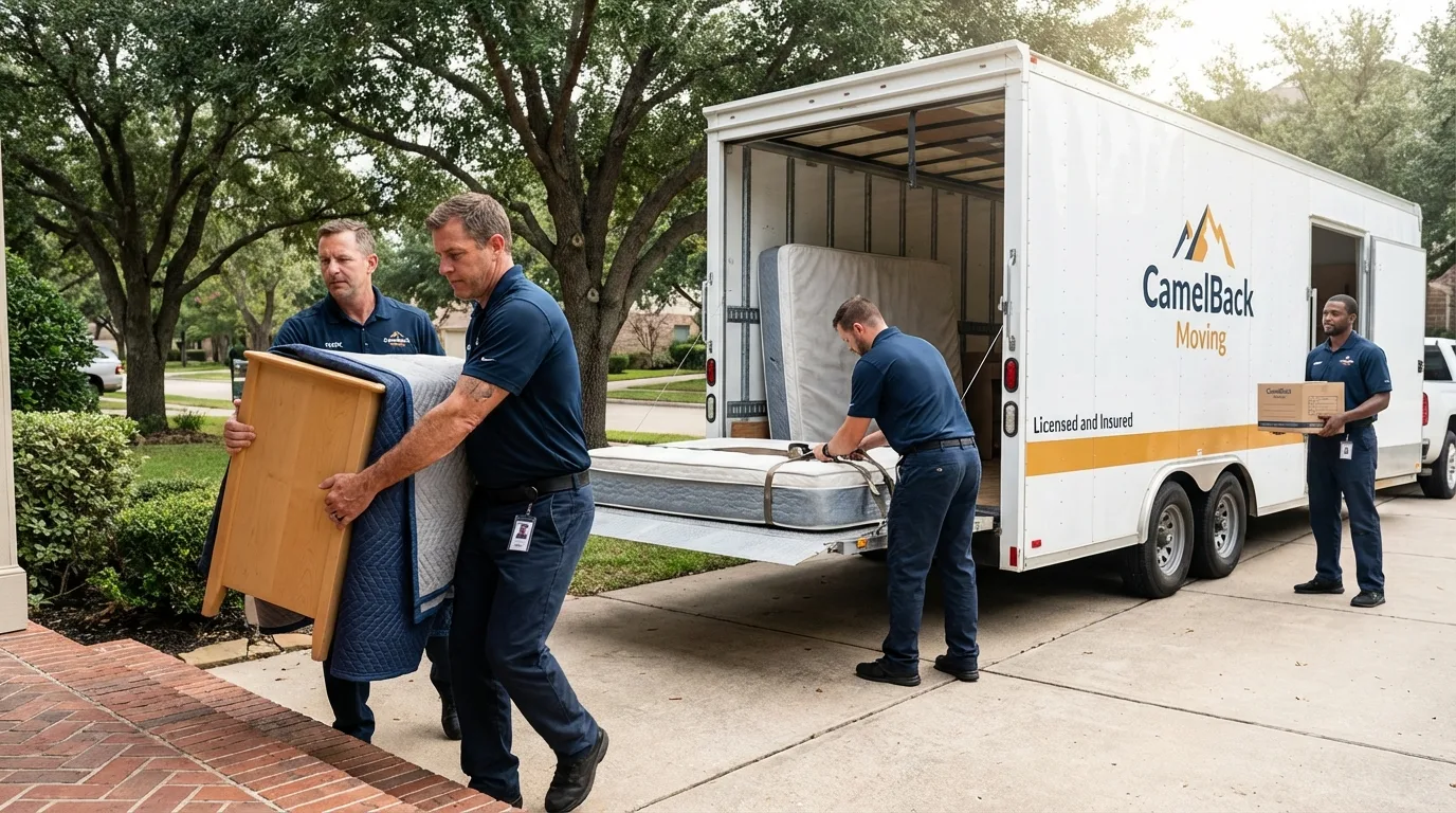 Crew loading residential truck for cross-state move from Breckenridge, CO