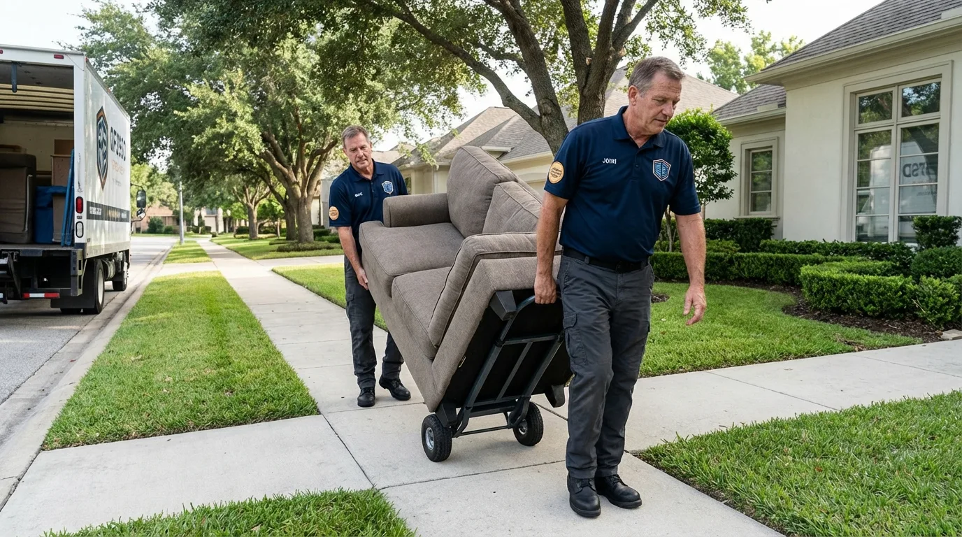 Local residential moving crew loading furniture in Breckenridge, CO